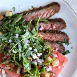 Flank Steak with Watermelon Salad